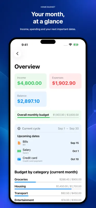 Home Budget: Tracker screenshot 1 of 7
