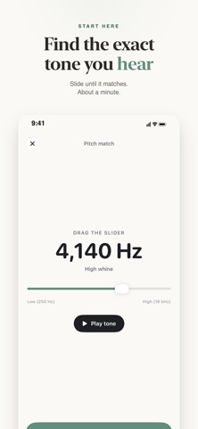 Tinnitus Tracker: Tone Match Screenshot 1 of 5