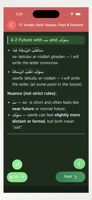 Arabic Grammar - Intermediate screenshot 4