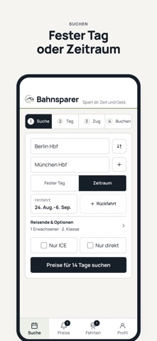 Bahnsparer: Zeit & Geld sparen 스크린샷 1