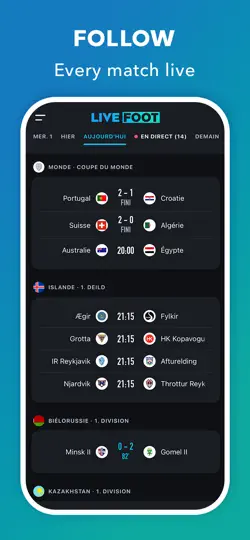 Captura de pantalla de Live Foot - Live Soccer Scores en iPhone 1