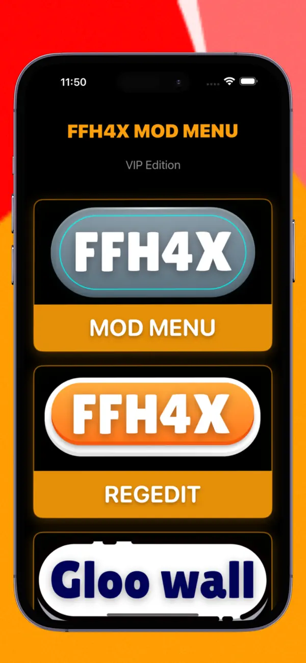 Screenshot #1 pour Regedit ffh4x vip mod menu