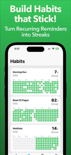 Скриншот ReminderStats: Habit Tracker на iPhone 2