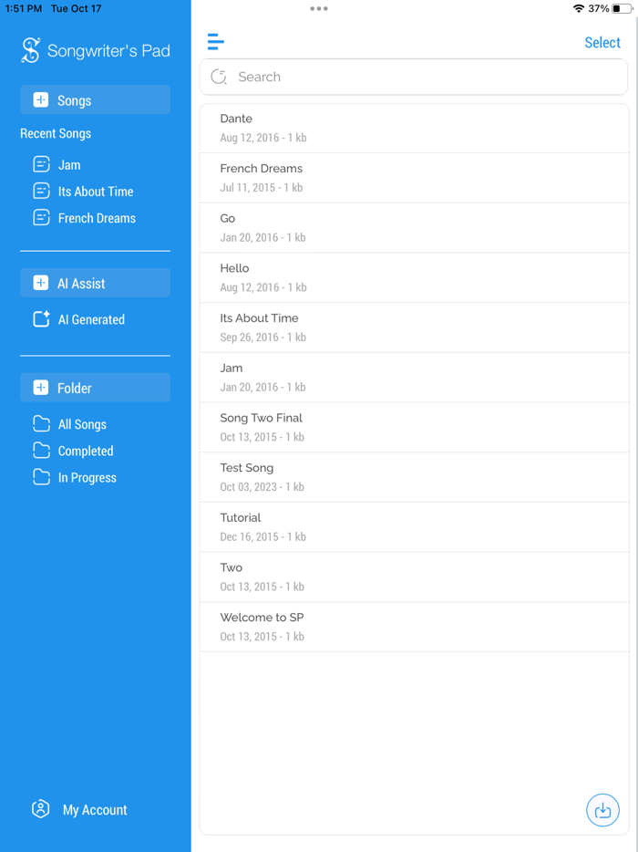 Lyric Generator Songwriter Pad