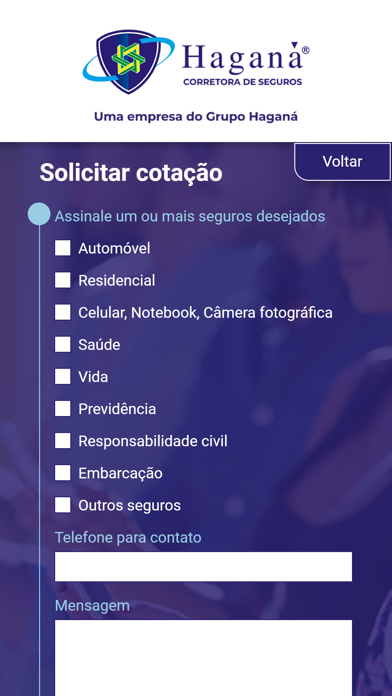 Haganá Seguros Screenshot