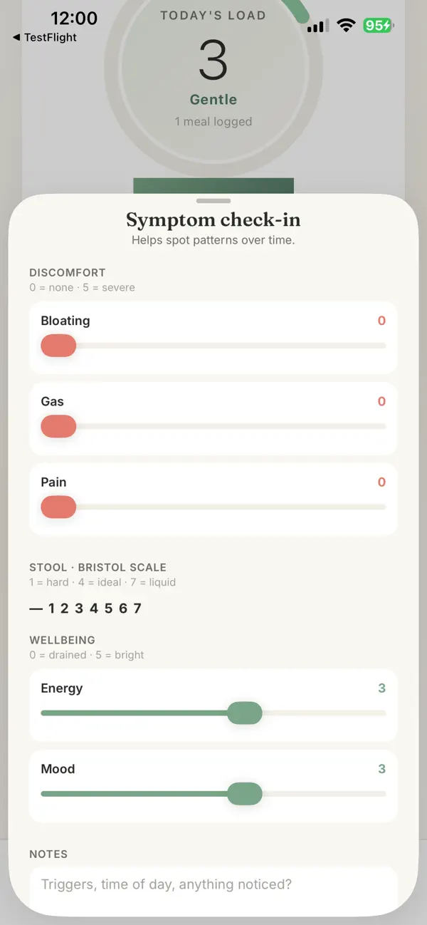 Screenshot #3 pour FODMAP Diet Tracker
