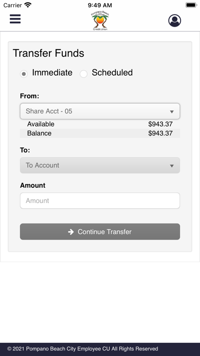 PBECU Mobile Banking Screenshot