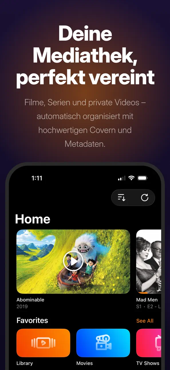 Infuse Plus screenshot 1 - iOS app interface