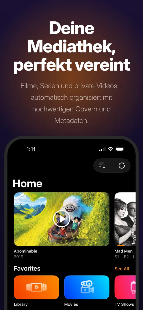 Infuse 7 iPhone App Screenshot 1 – Unterhaltung