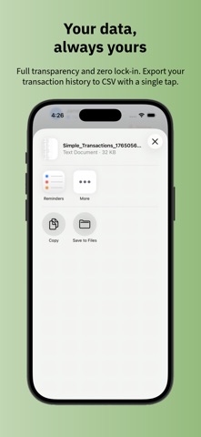 Budget Simple: Expense Tracker iPhone screenshot