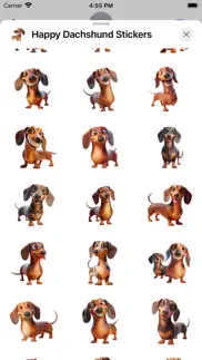 happy dachshund stickers iphone screenshot 2