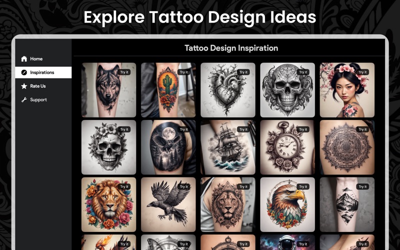Tattoo AI • Design & Generator iPhone screenshot