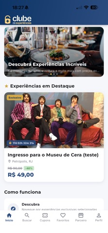 Clube de Experiências iPhone screenshot