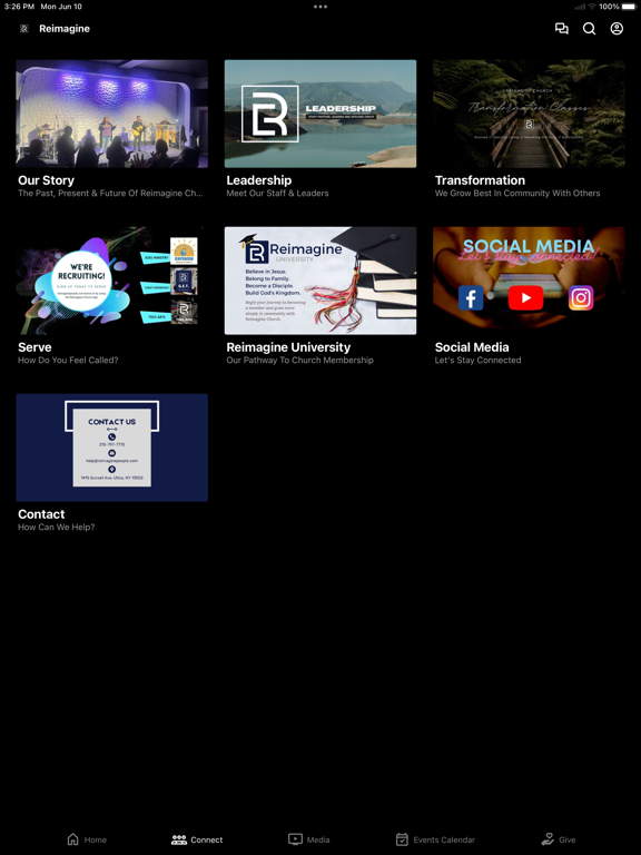 Reimagine Church iPad screenshot 2 - Education app