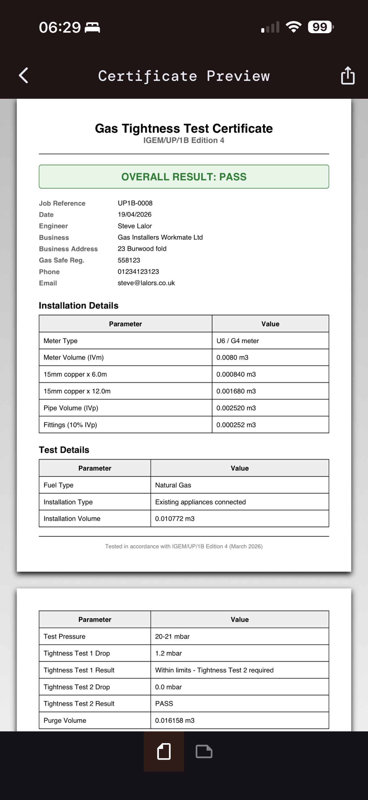 Screenshot 7 of UP/1B Calculator