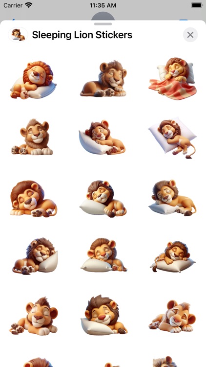 Sleeping Lion Stickers