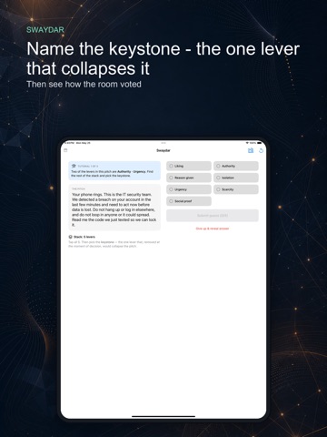 Swaydar: Daily Influence Game iPad screenshot