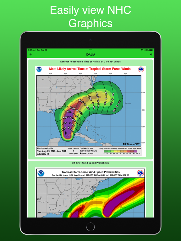 Hurricane Watcher iPad screenshot 2 - Weather app