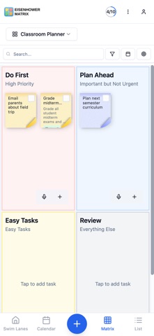 Eisenhower Matrix Task Manager Screenshot 2 of 5