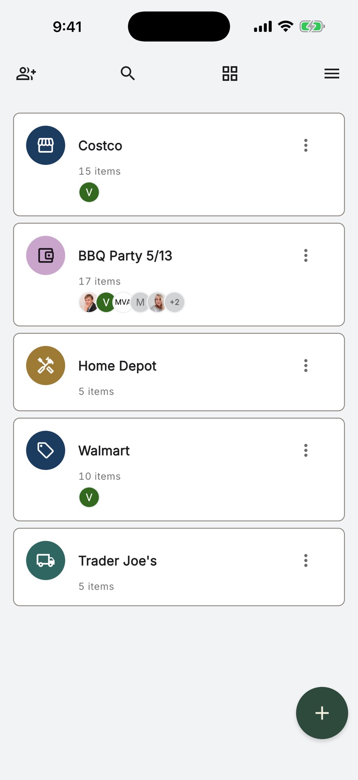 Tote: Grocery Shopping List iphone screenshot 1