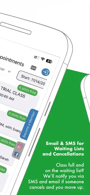 SPORTMEO gym/course management screenshot 2