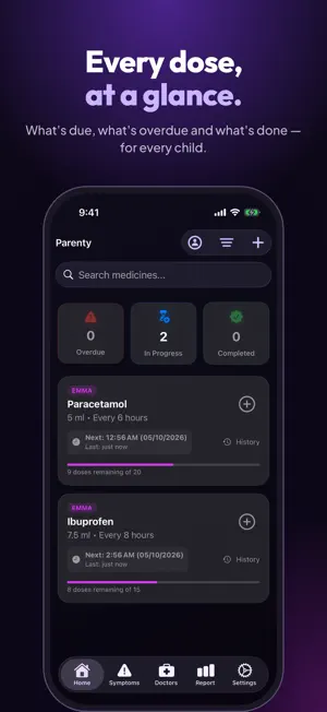 Parenty: Medicine Tracker screenshot 1