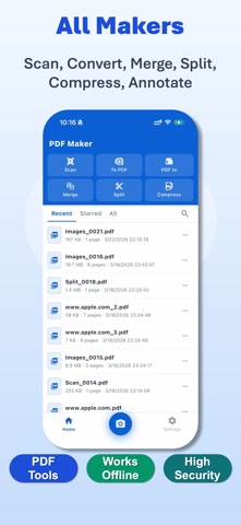 PDF Maker - Document Scanner iPhone screenshot