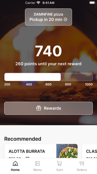 DAMNFiNE pizza iPhone screenshot 1 - Food & Drink app
