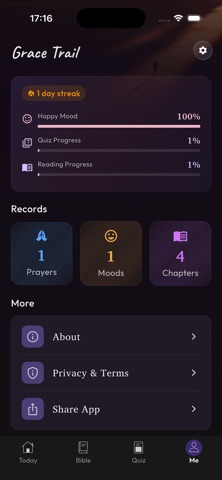 GraceTrail: Faith & Bible iPhone screenshot
