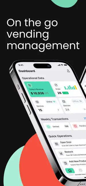 Machine dashboard screen