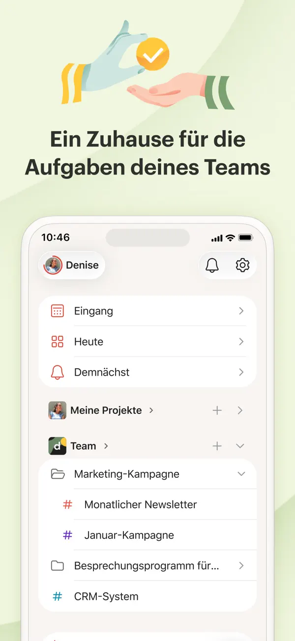 Todoist: To do list, Kalender iPhone App Screenshot 4 – Produktivität