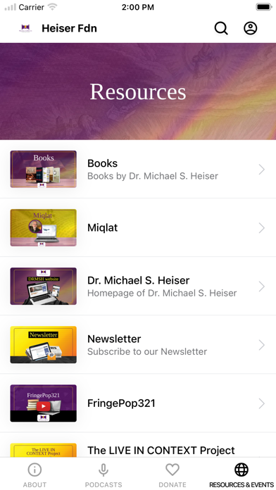 Michael S. Heiser Foundation iPhone screenshot 4 - Education app