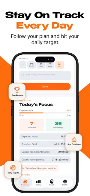 Bulkpeak: gain weight & track screenshot 2