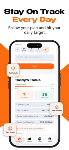 Bulkpeak: gain weight & track iPhone screenshot