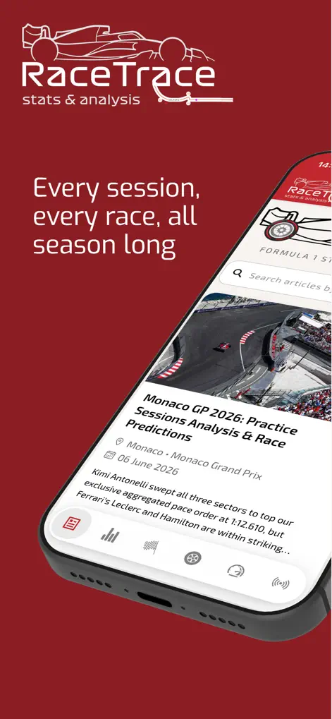 RaceTrace: F1 Statistics - Sports App | MWM