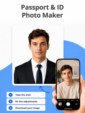 Passport photo maker - AI app iPad screenshot
