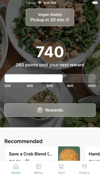 Vegan Daddy To Go app screenshot