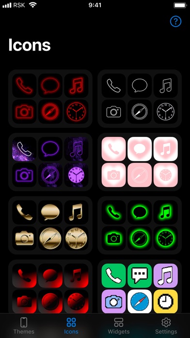 Reskin: Themes, Widgets, Icons Screenshot