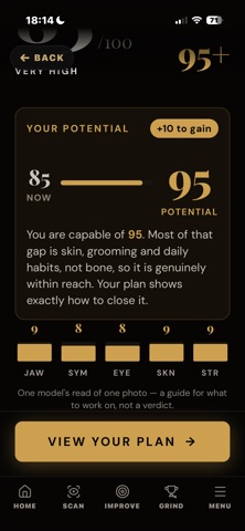 Forma: AI Facial Analysis iPhone screenshot