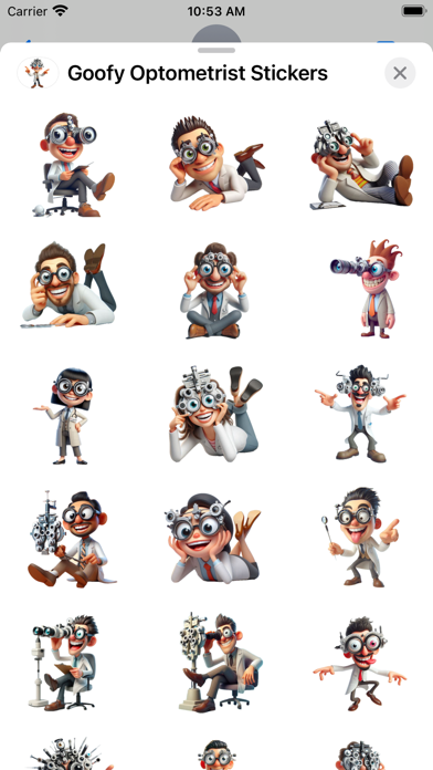 Screenshot #1 pour Goofy Optometrist Stickers
