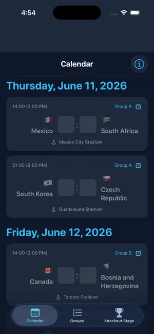 Cup 26: Football Scorecard screenshot 2