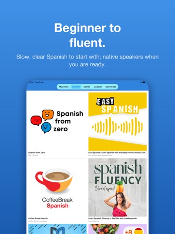 Learn Spanish with Podcasts iPad screenshot