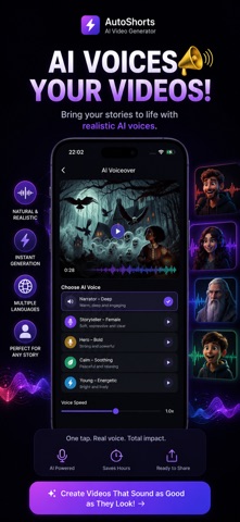Autoshorts: AI Video Generator iPhone screenshot