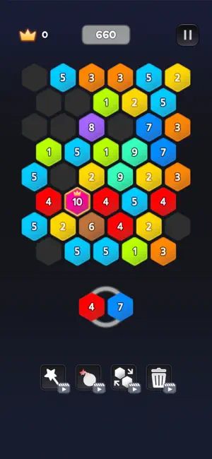 Merge Number Hexa block screenshot 3