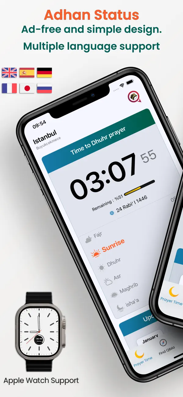 #1. Adhan Status (iOS) Ved: Toprak Kamuran