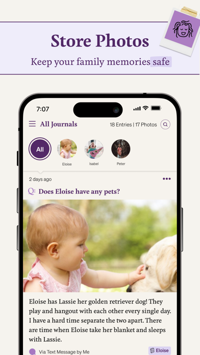 Qeepsake: Journal & Milestones Screenshot