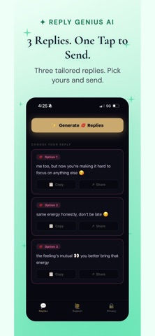Reply Genius AI iPhone screenshot