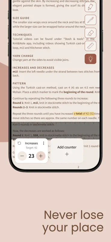 Knitandnote: Knitting App screenshot 3 of 7