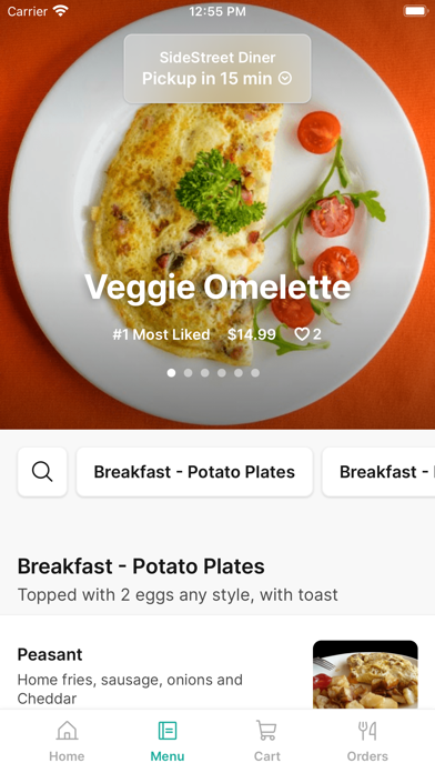 SideStreet Diner iPhone screenshot 2 - Food & Drink app