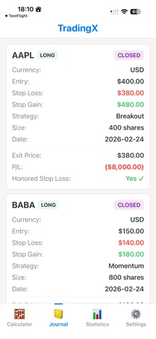 TradingX - Trade Journal Screenshot 3 of 3